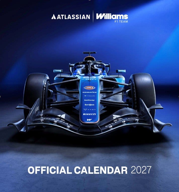 Atlassian Williams F1 Team Offizieller Kalender 2027 30 x 30 cm - Preorder - ETA: 25.10.2026
