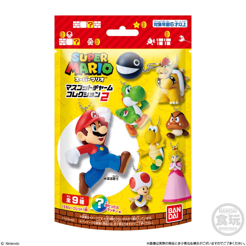 Super Mario Schlüssenanhänger 5 cm Mascot Charm Collection Wave 2 Blind Bag Display (10) - Preorder - ETA: 25.05.2026