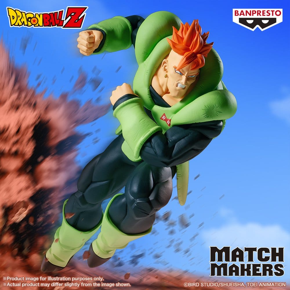 Dragon Ball Z Match Makers PVC-Figur Android 16 (vs Cell) 17 cm - Preorder - ETA: 25.01.2027