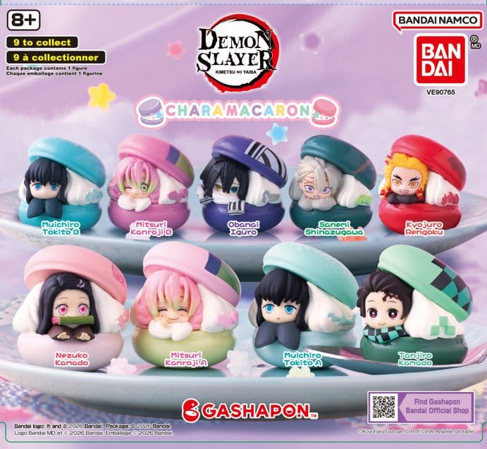 Demon Slayer: Kimetsu no Yaiba Chara Macaron Gashapon Minifiguren 4 cm Blind Box Display (24) - Preorder - ETA: 25.07.2027