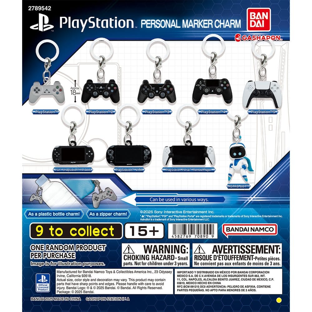 PlayStation Personal Marker Charm Gashapon Schlüsselanhänger Blind Box Display (24) - Preorder - ETA: 25.11.2026