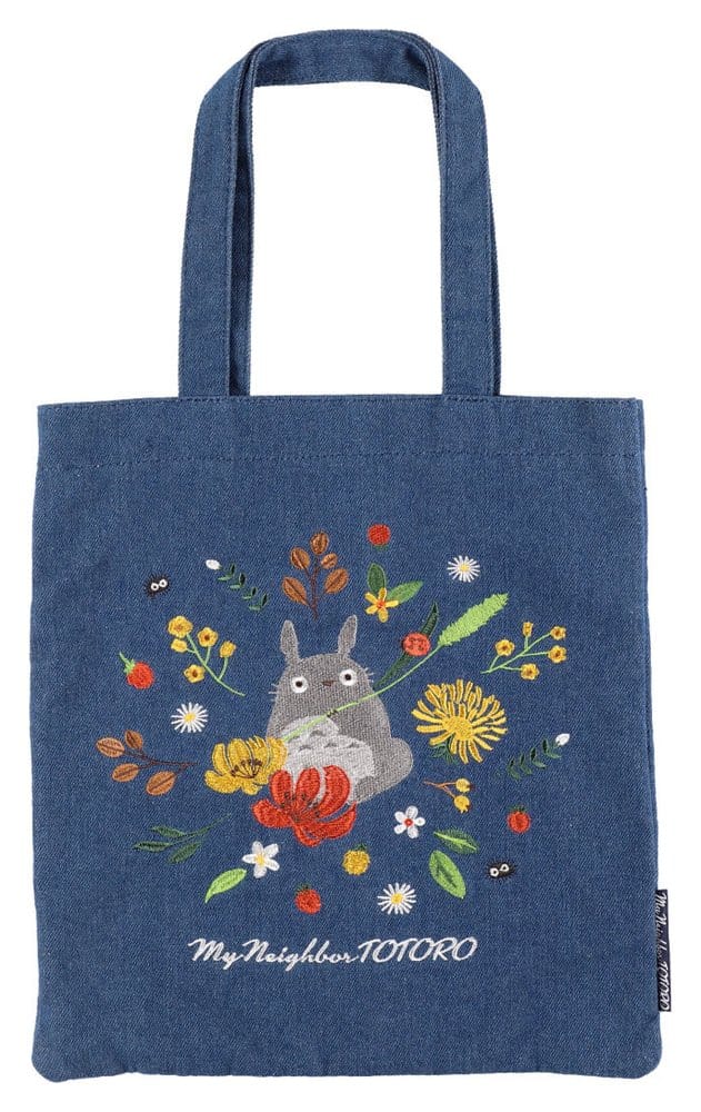 Mein Nachbar Totoro Tragetasche Denim Totoro & Flower Wreath - Preorder - ETA: 28.12.2026