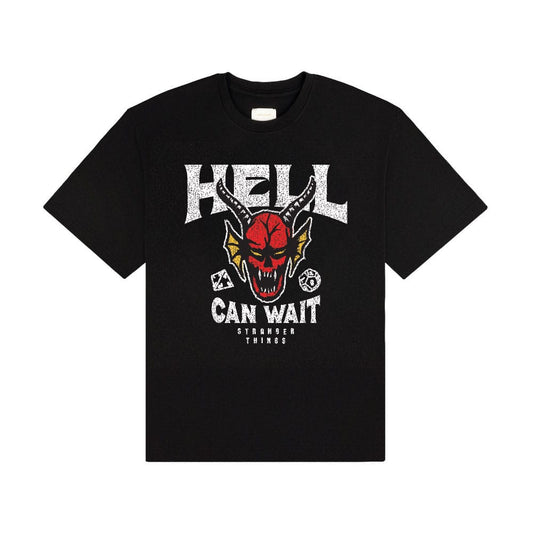 Stranger Things T-Shirt Hell Can Wait (black) Größe M - Versand: 7 Tage nach Bestellung