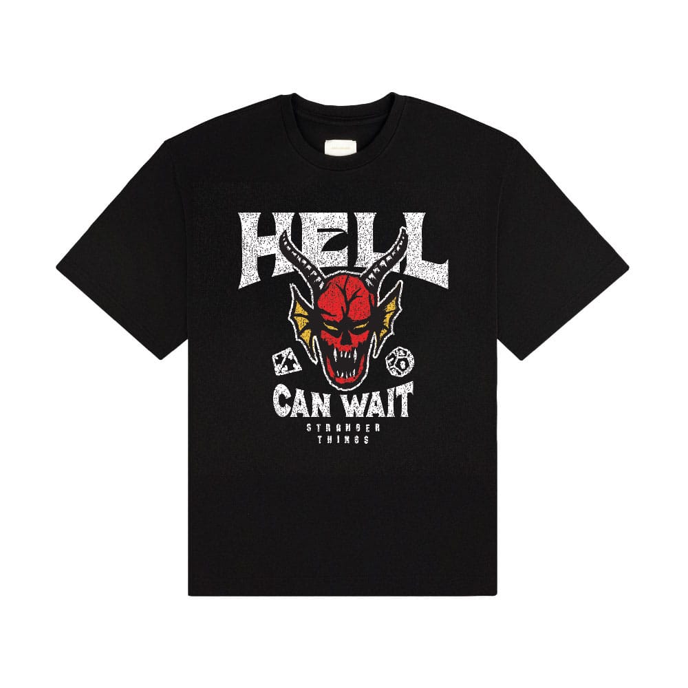 Stranger Things T-Shirt Hell Can Wait (black) Größe M - Versand: 7 Tage nach Bestellung