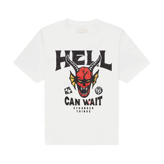 Stranger Things T-Shirt Hell Can Wait (white) Größe S - Versand: 7 Tage nach Bestellung