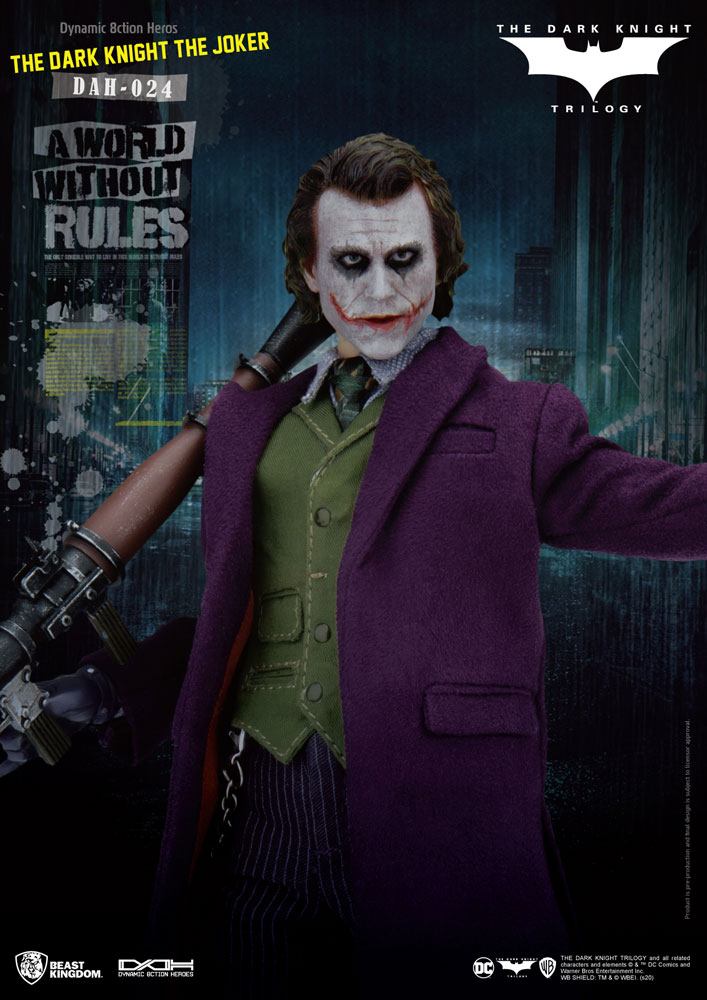 Batman The Dark Knight Dynamic 8ction Heroes Actionfigur 1/9 The Joker 21 cm - Preorder - ETA: Anfang 02.2025