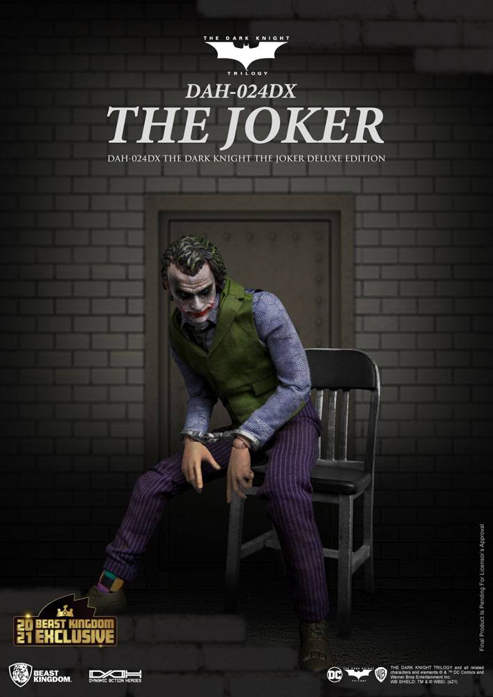 Batman The Dark Knight Dynamic 8ction Heroes Actionfigur 1/9 The Joker Deluxe Version 21 cm - limitiert - Preorder - ETA: Ende 01.2025