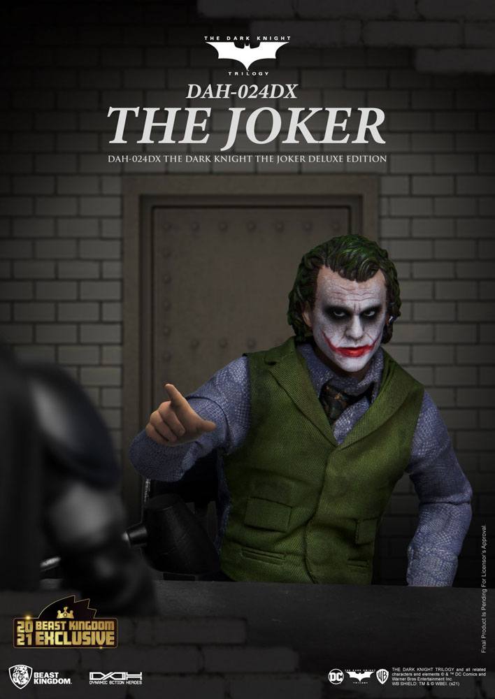 Batman The Dark Knight Dynamic 8ction Heroes Actionfigur 1/9 The Joker Deluxe Version 21 cm - limitiert - Preorder - ETA: Ende 01.2025