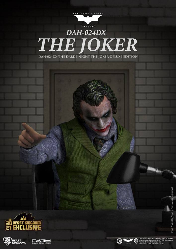 Batman The Dark Knight Dynamic 8ction Heroes Actionfigur 1/9 The Joker Deluxe Version 21 cm - limitiert - Preorder - ETA: Ende 01.2025