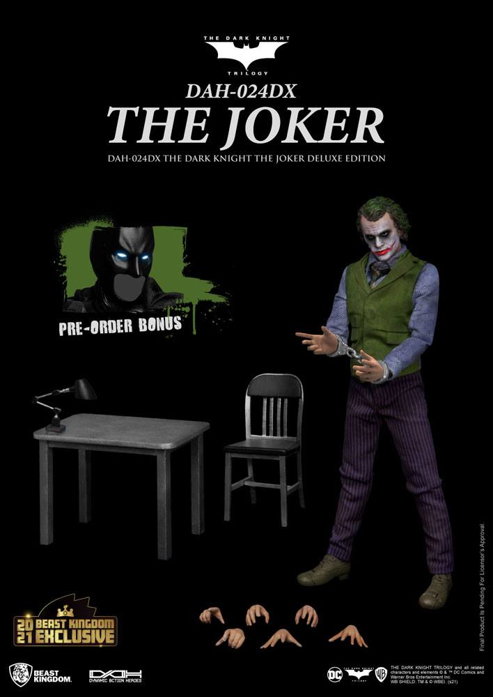 Batman The Dark Knight Dynamic 8ction Heroes Actionfigur 1/9 The Joker Deluxe Version 21 cm - limitiert - Preorder - ETA: Ende 01.2025