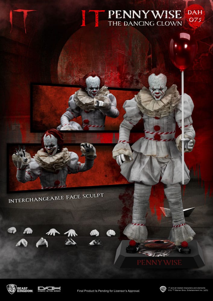 Stephen King's Es Dynamic 8ction Heroes Actionfigur 1/9 Pennywise 21 cm - Preorder - ETA: 25.08.2026