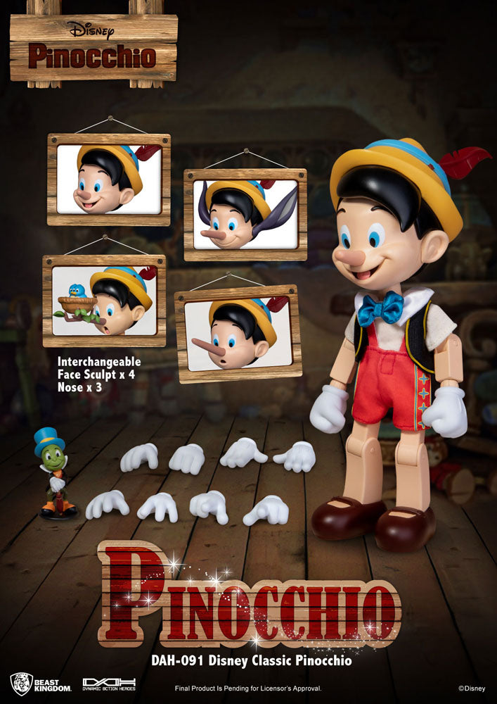 Disney Classic Dynamic 8ction Heroes Actionfigur 1/9 Pinocchio 18 cm - Preorder - ETA: 10.02.2027