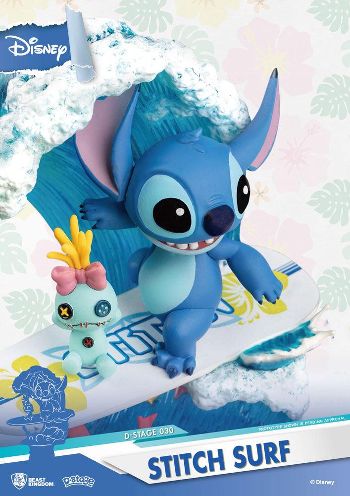 Disney Summer Series D-Stage PVC Diorama Surfer Stitch 15 cm - Versand: 7 Tage nach Bestellung