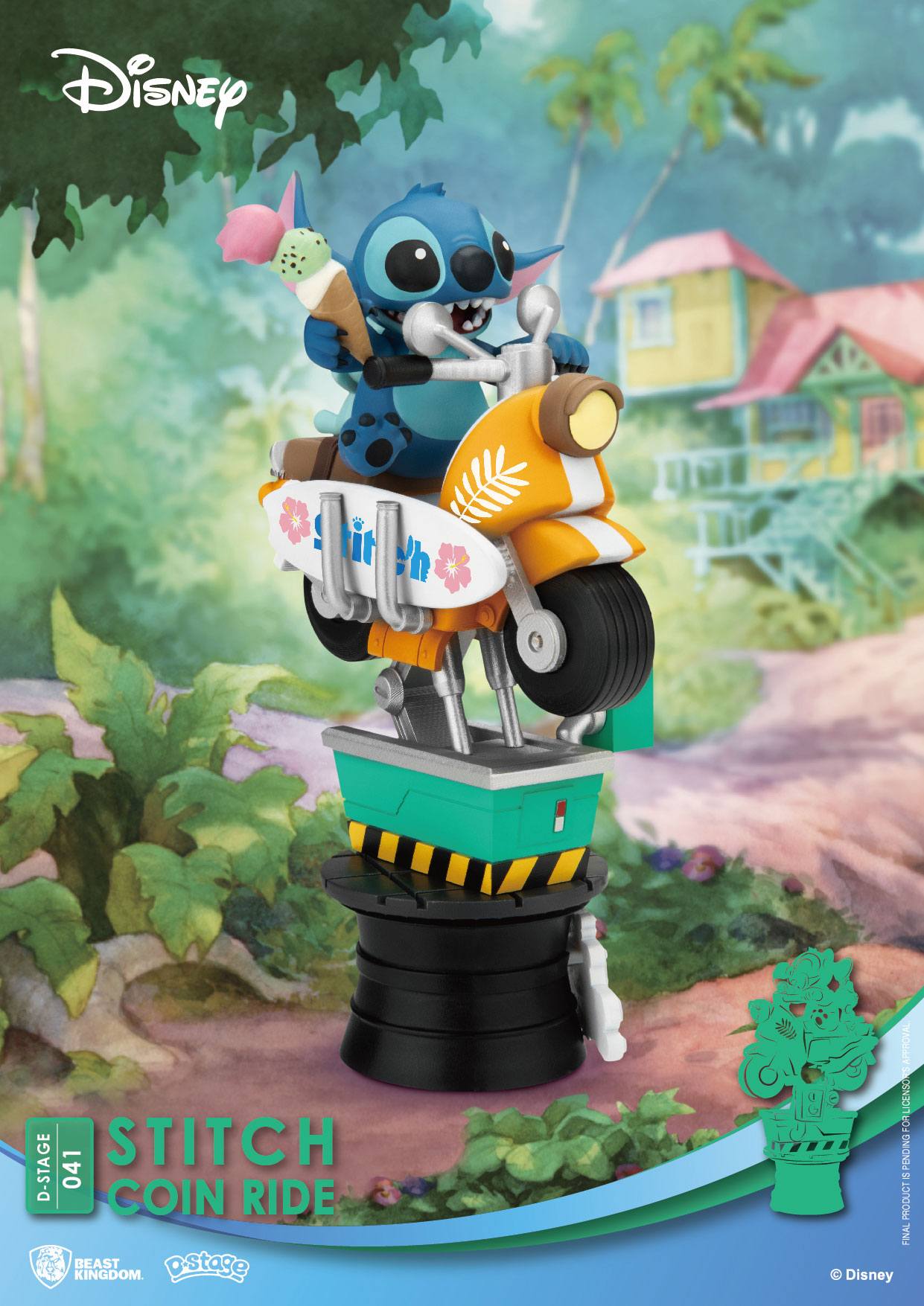 Disney D-Stage PVC Diorama Stitch Coin Ride 16 cm - Versand: 7 Tage nach Bestellung