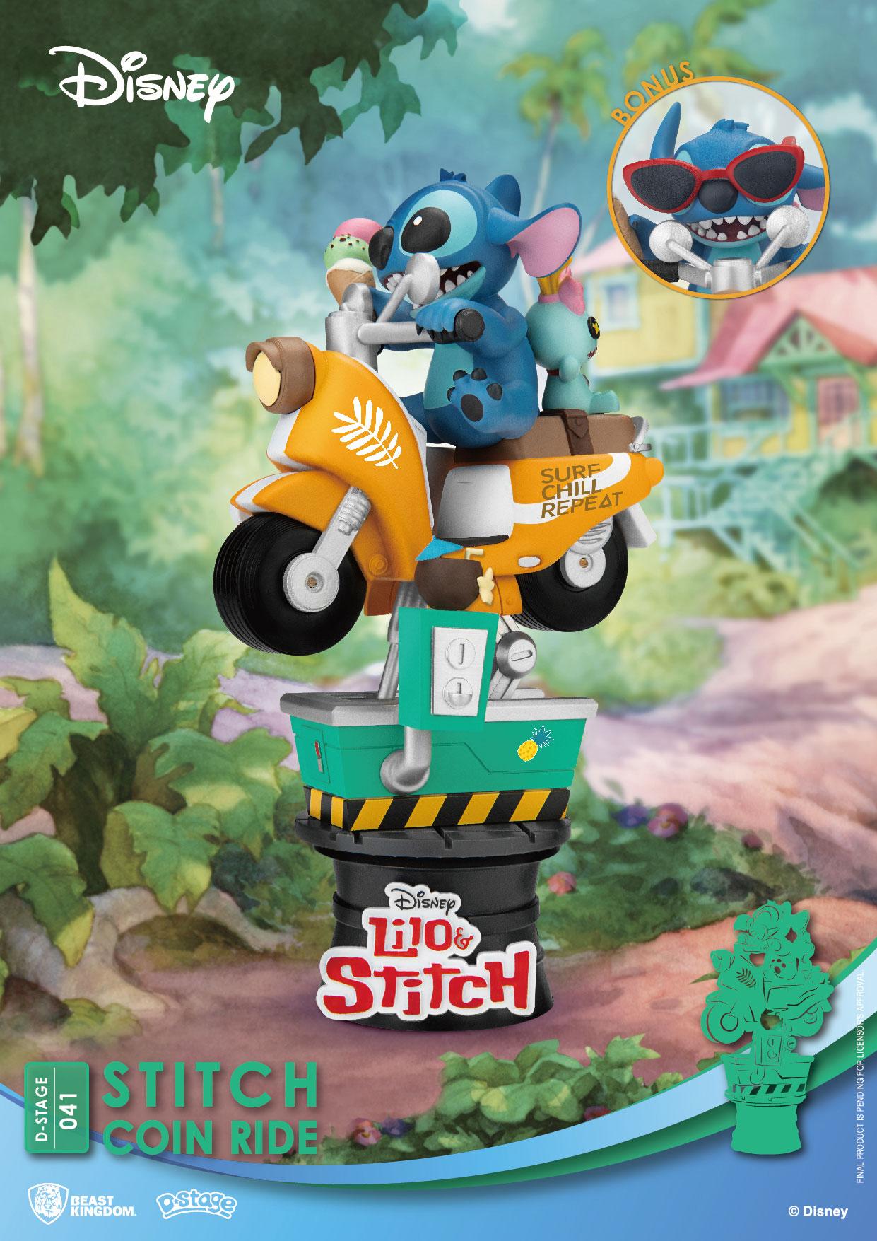 Disney D-Stage PVC Diorama Stitch Coin Ride 16 cm - Versand: 7 Tage nach Bestellung