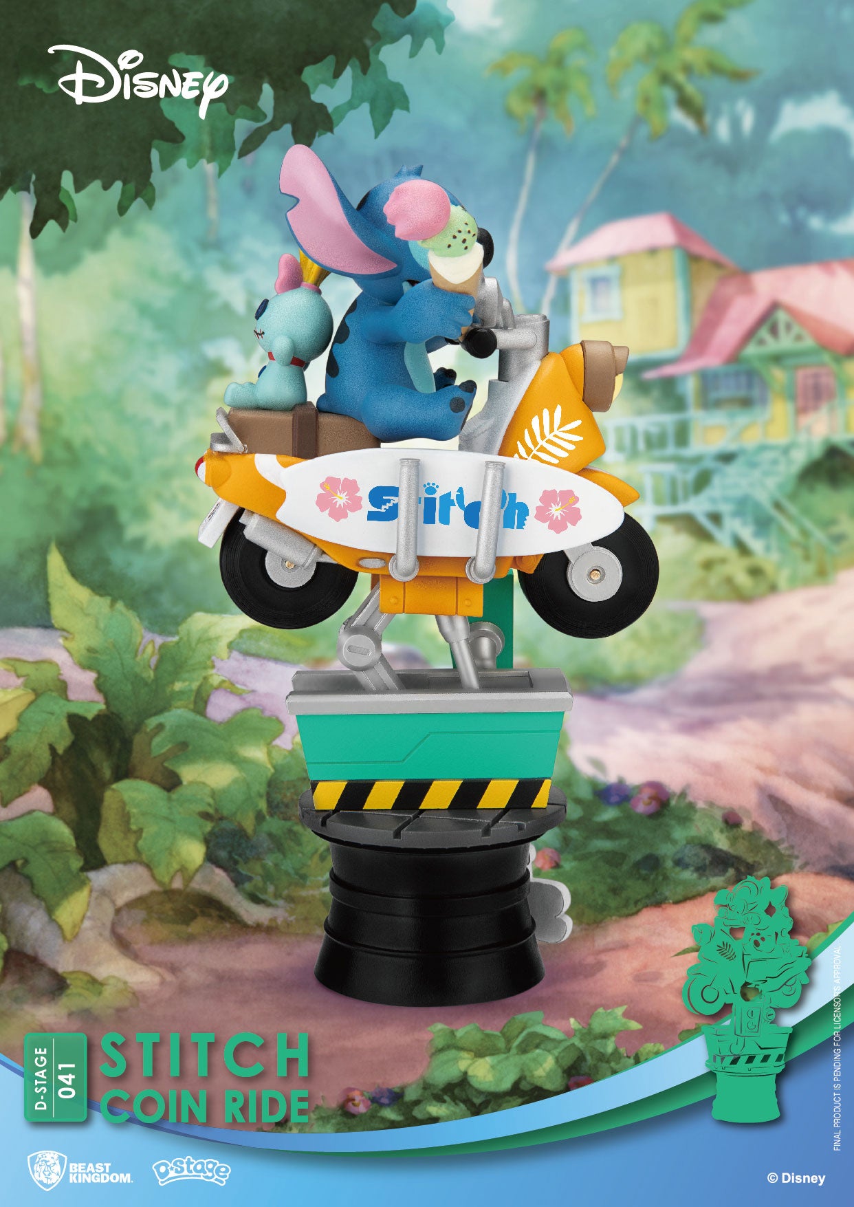 Disney D-Stage PVC Diorama Stitch Coin Ride 16 cm - Versand: 7 Tage nach Bestellung