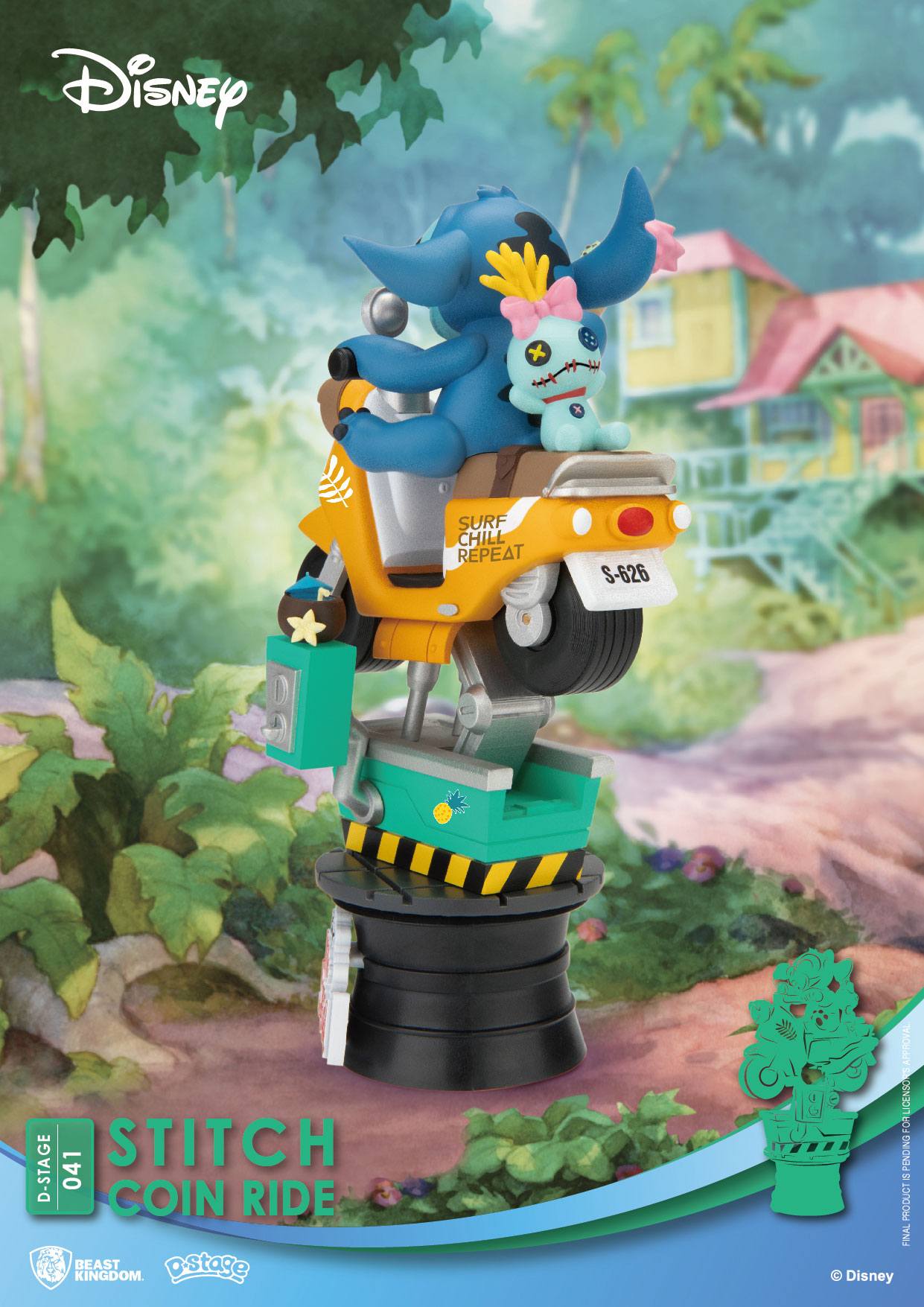 Disney D-Stage PVC Diorama Stitch Coin Ride 16 cm - Versand: 7 Tage nach Bestellung