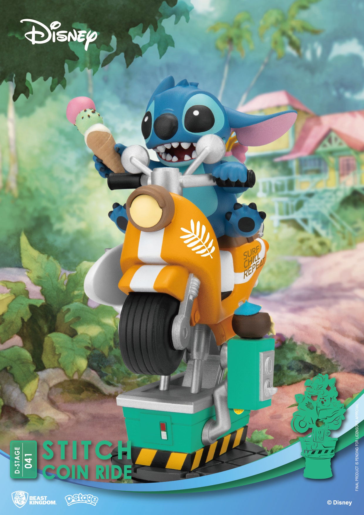 Disney D-Stage PVC Diorama Stitch Coin Ride 16 cm - Versand: 7 Tage nach Bestellung