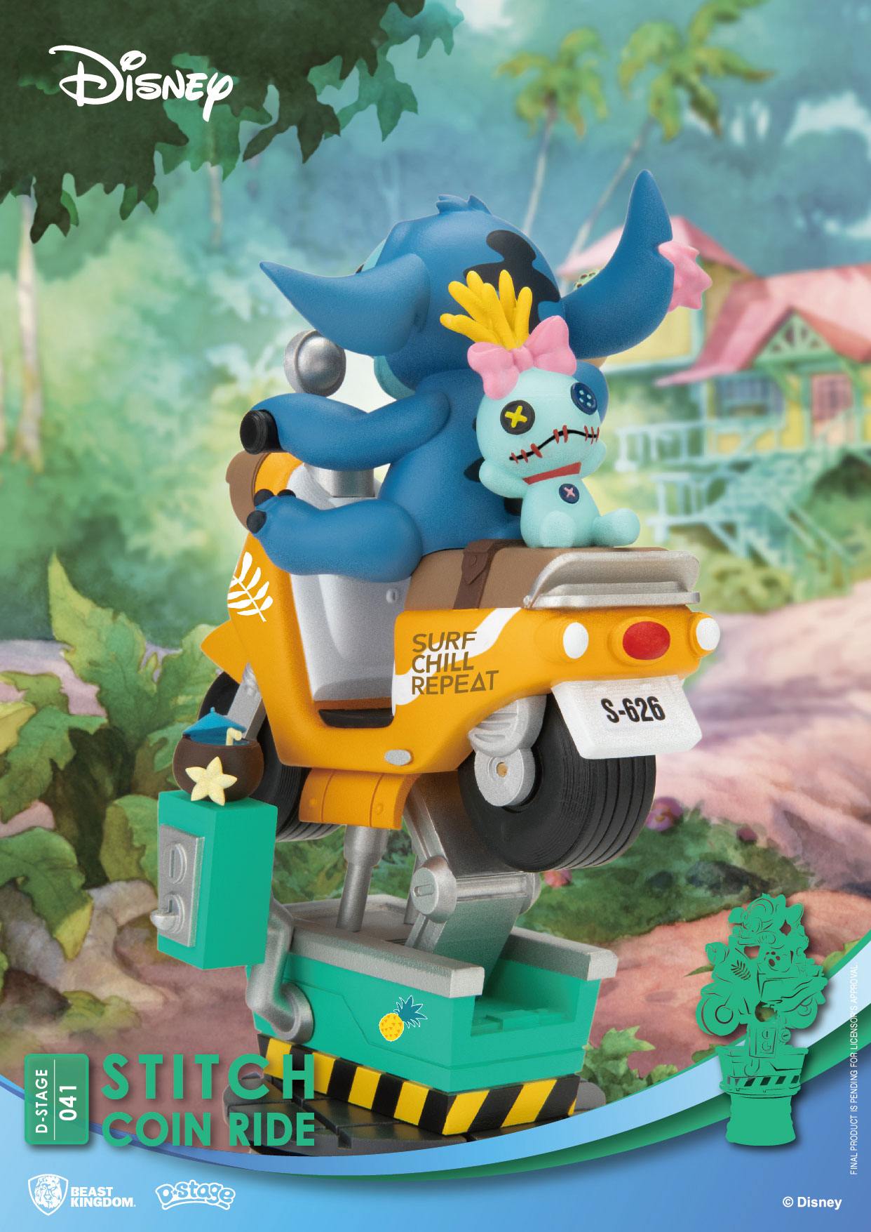 Disney D-Stage PVC Diorama Stitch Coin Ride 16 cm - Versand: 7 Tage nach Bestellung