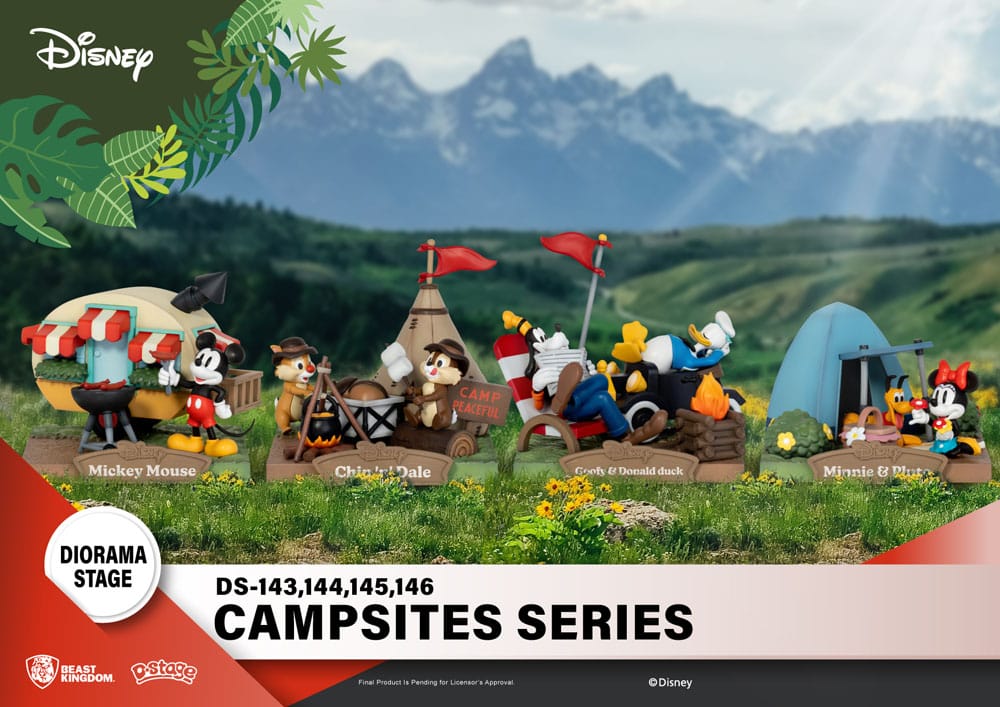 Disney D-Stage Campsite Series PVC Diorama Mickey Mouse 10 cm - Versand: 5-7 Tage nach Bestellung