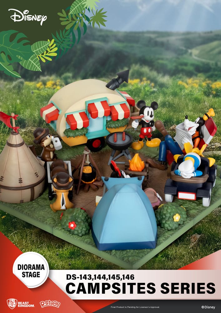 Disney D-Stage Campsite Series PVC Diorama Mickey Mouse 10 cm - Versand: 5-7 Tage nach Bestellung