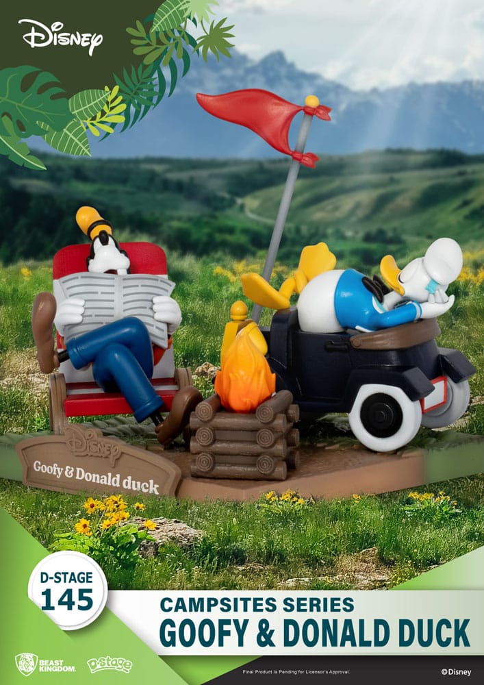 Disney D-Stage Campsite Series PVC Diorama Goofy & Donald Duck 10 cm - Versand: 5-7 Tage nach Bestellung