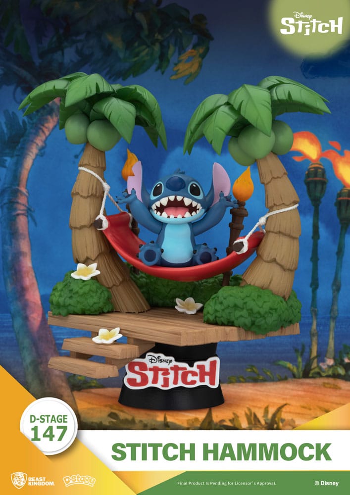 Lilo & Stitch D-Stage PVC Diorama Stitch Hammock 13 cm - Versand: 7 Tage nach Bestellung