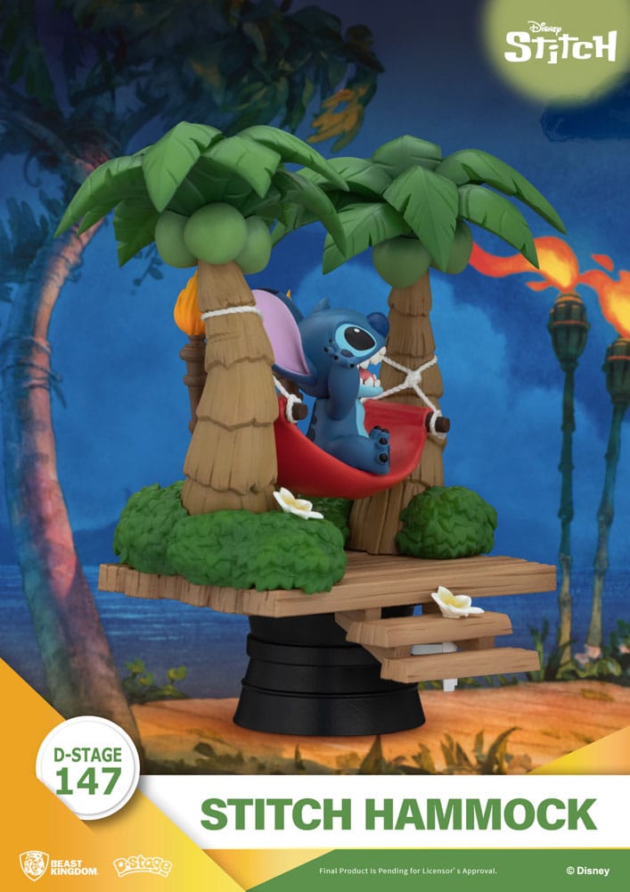 Lilo & Stitch D-Stage PVC Diorama Stitch Hammock 13 cm - Versand: 7 Tage nach Bestellung