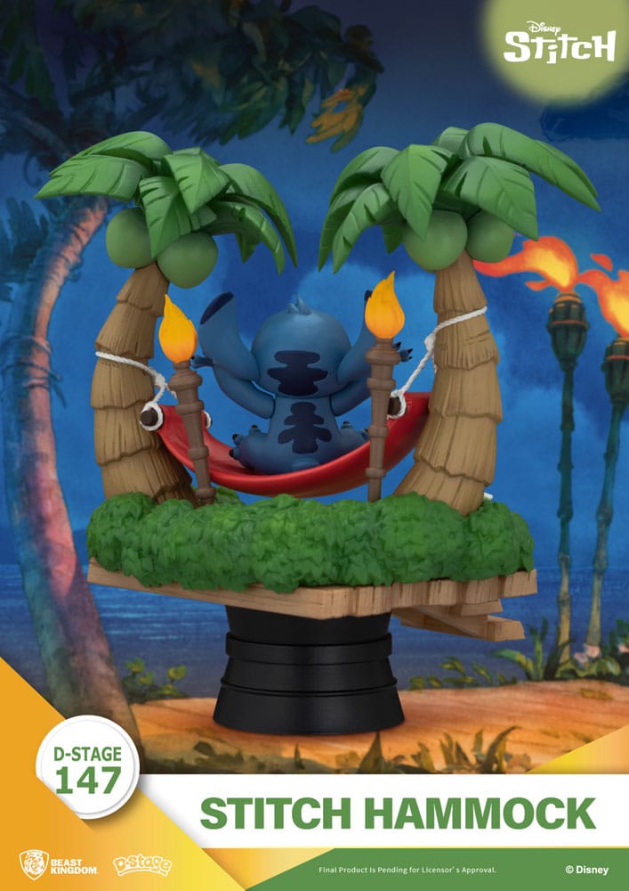 Lilo & Stitch D-Stage PVC Diorama Stitch Hammock 13 cm - Versand: 7 Tage nach Bestellung
