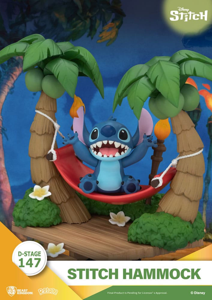 Lilo & Stitch D-Stage PVC Diorama Stitch Hammock 13 cm - Versand: 7 Tage nach Bestellung