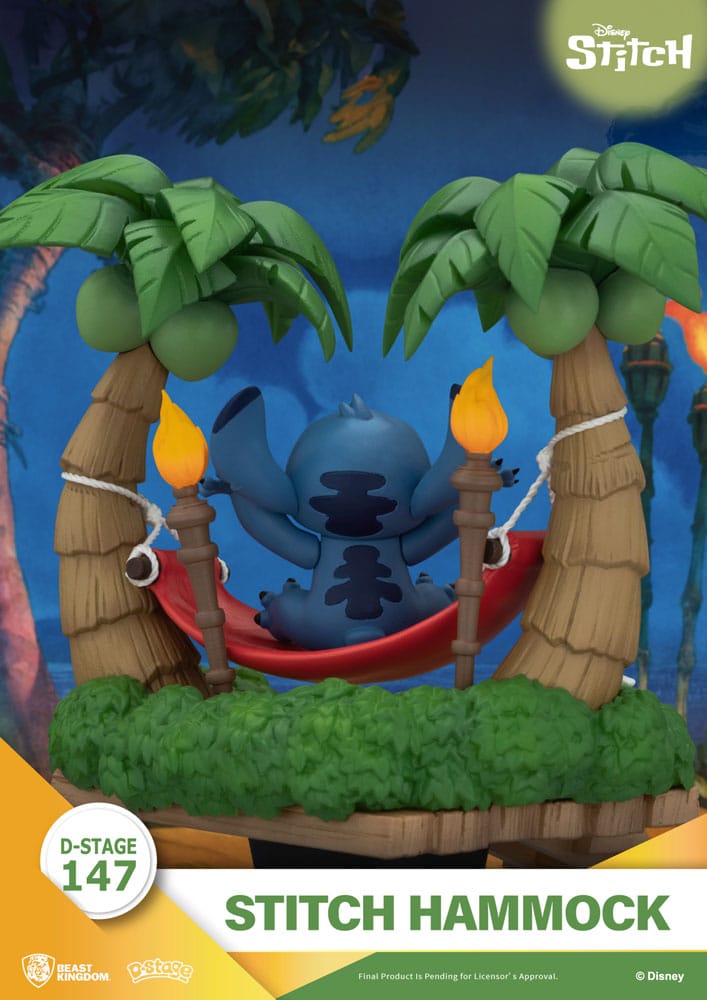 Lilo & Stitch D-Stage PVC Diorama Stitch Hammock 13 cm - Versand: 7 Tage nach Bestellung