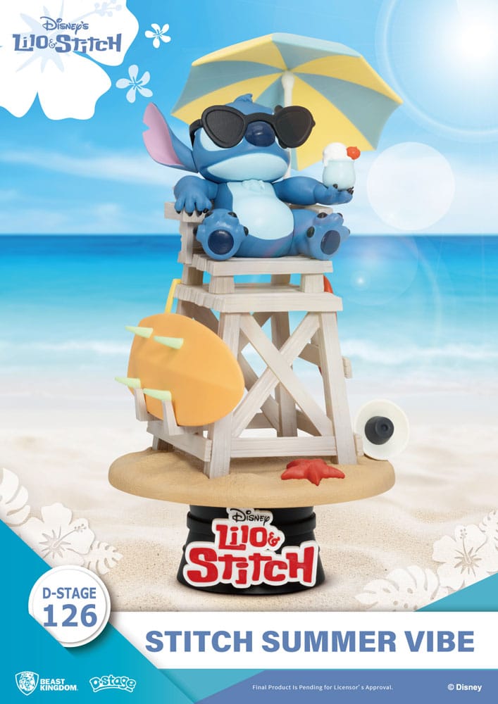 Disney D-Stage PVC Diorama Stitch Summer Vibe 16 cm - Versand: 7 Tage nach Bestellung