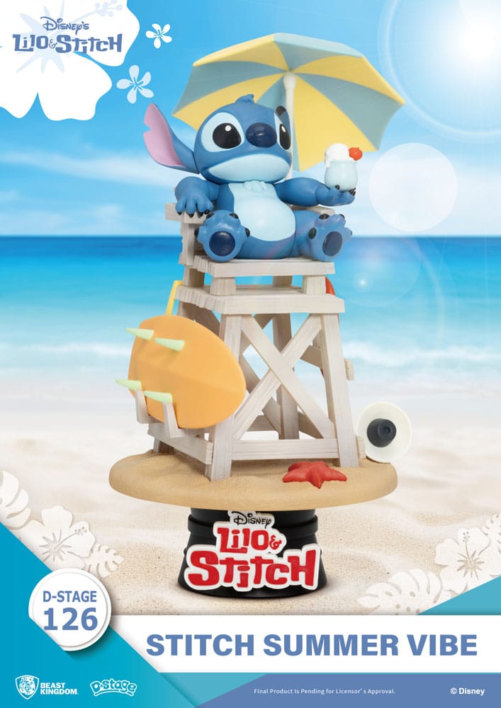 Disney D-Stage PVC Diorama Stitch Summer Vibe 16 cm - Versand: 7 Tage nach Bestellung