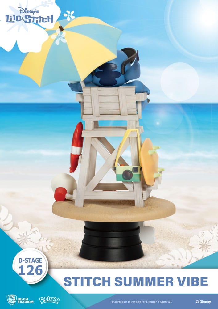 Disney D-Stage PVC Diorama Stitch Summer Vibe 16 cm - Versand: 7 Tage nach Bestellung