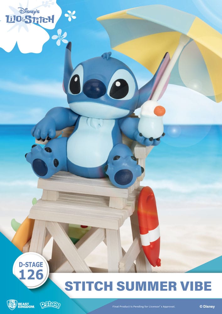 Disney D-Stage PVC Diorama Stitch Summer Vibe 16 cm - Versand: 7 Tage nach Bestellung