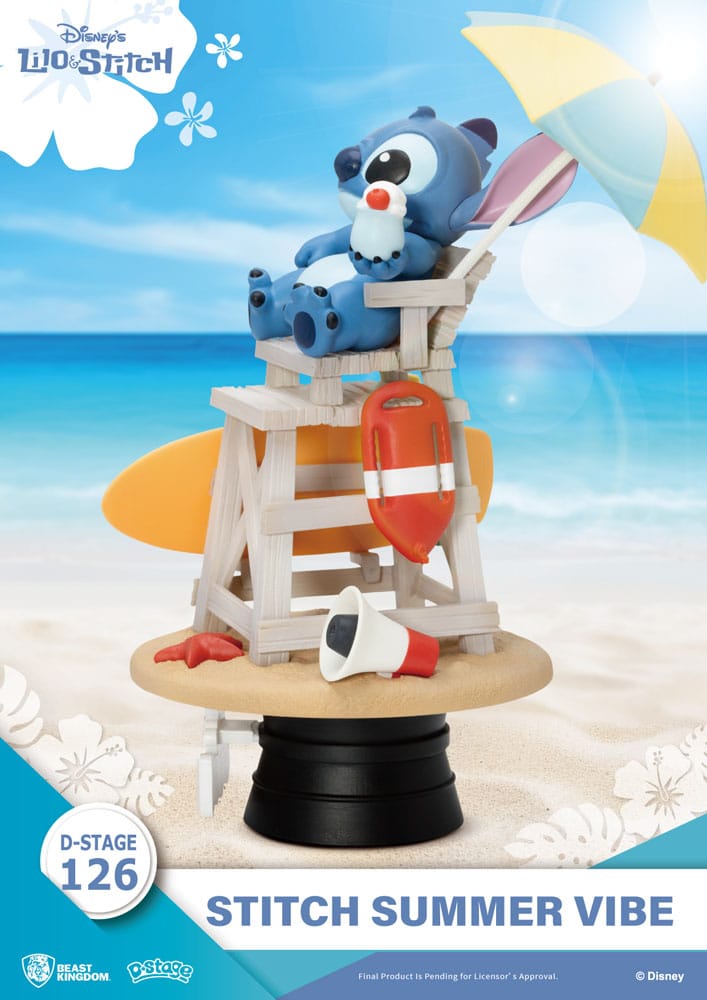 Disney D-Stage PVC Diorama Stitch Summer Vibe 16 cm - Versand: 7 Tage nach Bestellung