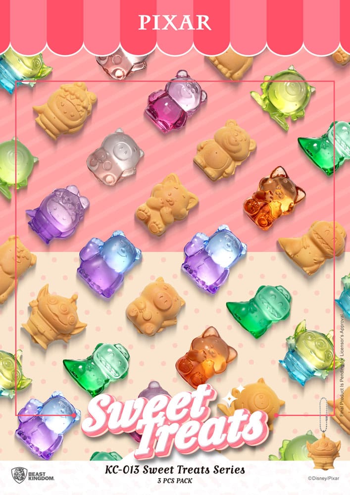 Pixar Sweet Treats Series Schlüsselanhänger 3er-Pack 4 cm     - Versand: 7 Tage nach Bestellung