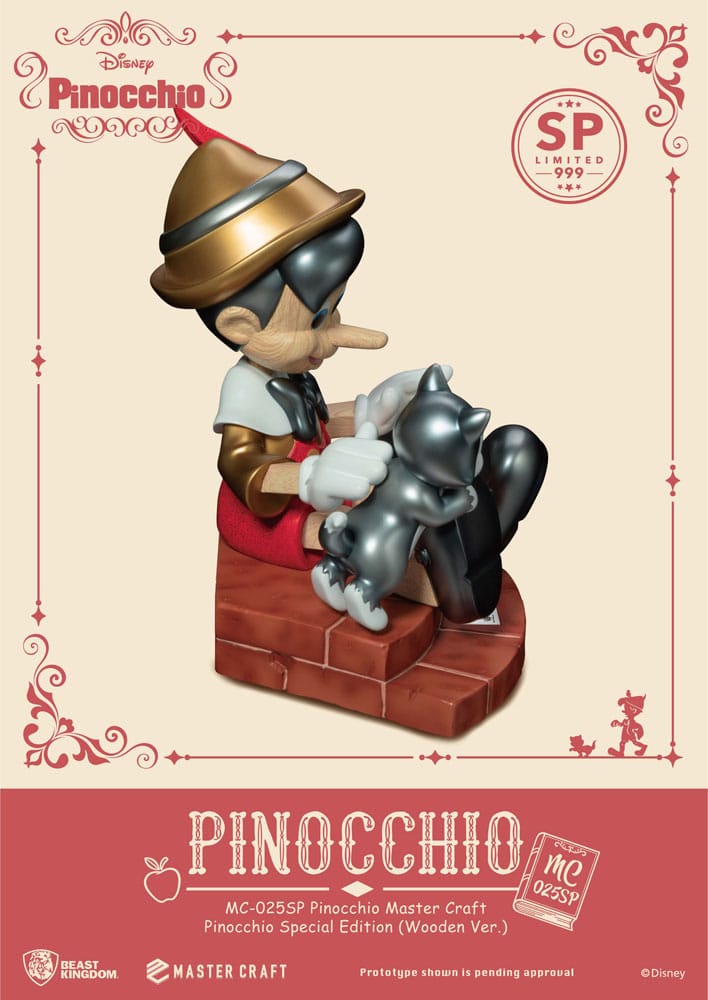 Disney Master Craft Statue Pinocchio Wooden Ver. Special Edition 27 cm - Preorder - ETA: 10.02.2027