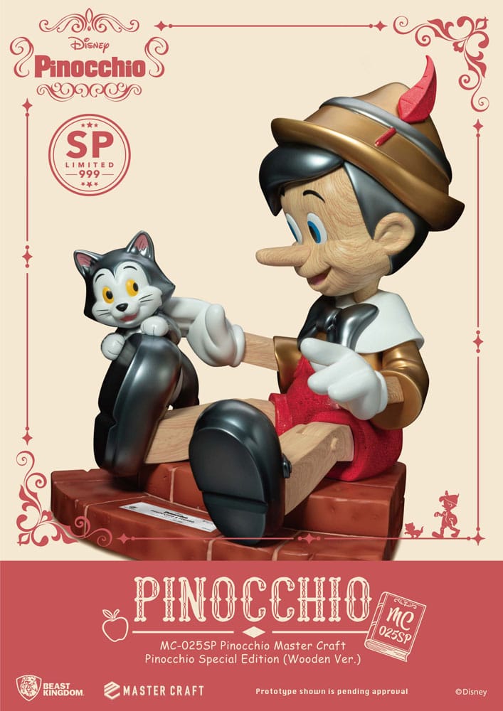 Disney Master Craft Statue Pinocchio Wooden Ver. Special Edition 27 cm - Preorder - ETA: 10.02.2027