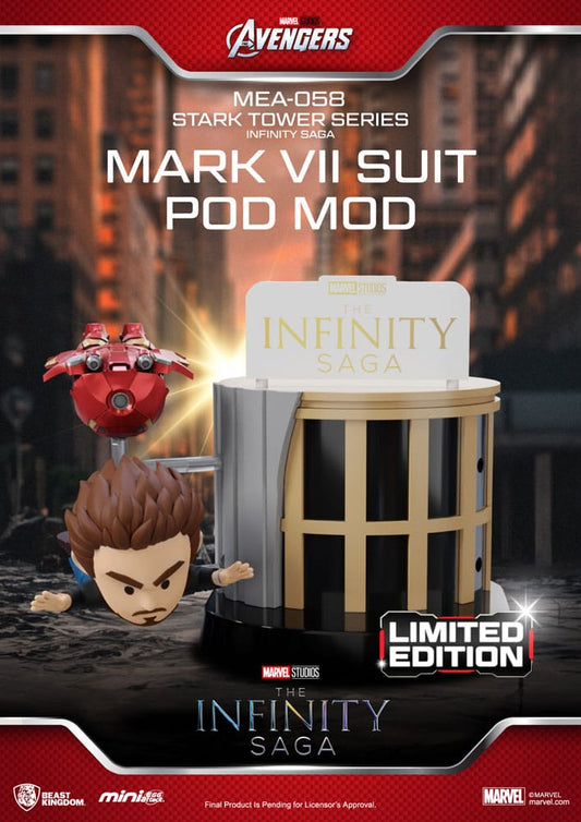 Marvel Mini Egg Attack Figuren The Infinity Saga Stark Tower series Tony Stark & Mark VII suit pod mod 12 cm - Versand: 5-7 Tage nach Bestellung