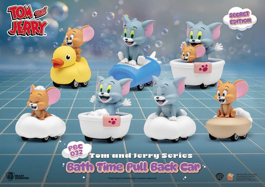 Tom & Jerry Pull Back Car Series Rückzug-Autos Bath Time Blind Box 6er-Pack  - Preorder - ETA: 02.04.2026