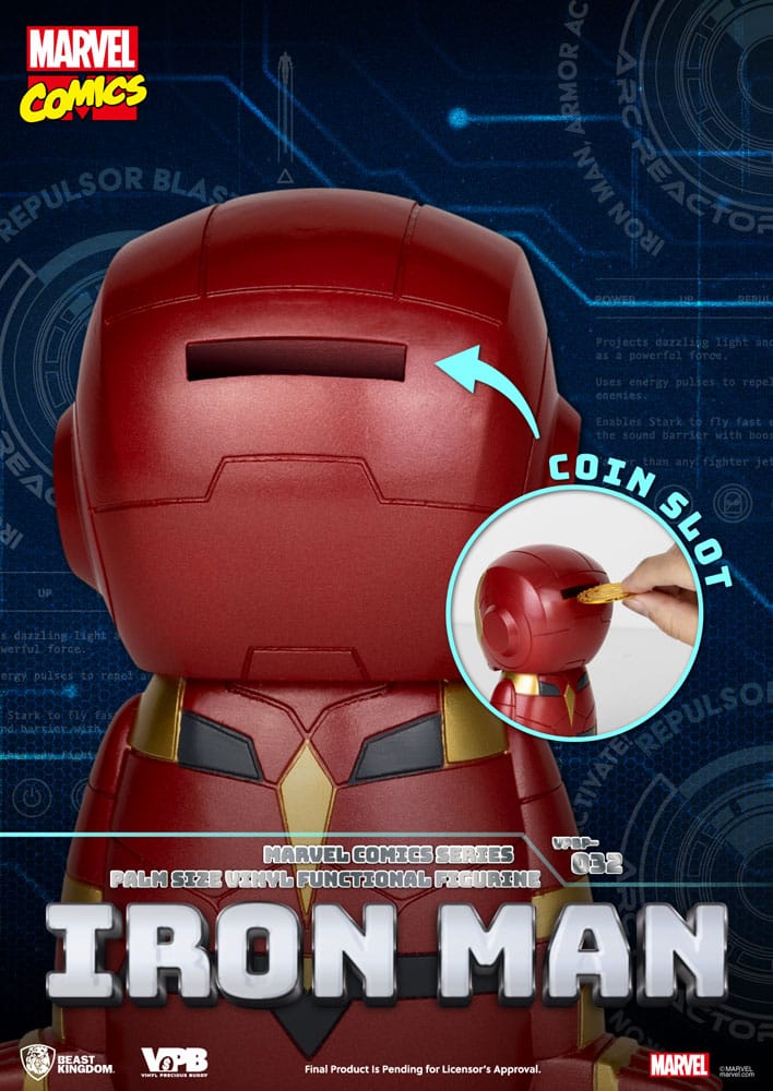 Classic Marvel Comics Piggy Vinyl Spardose Iron-man 12 cm - Versand: 7 Tage nach Bestellung