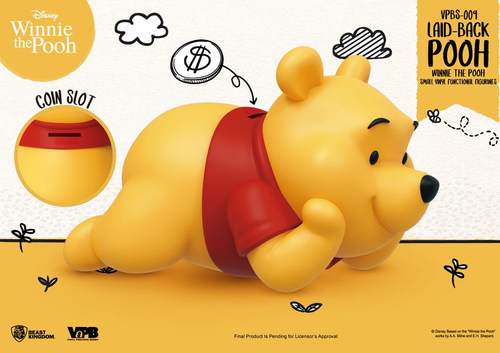 Winnie The Pooh Small Vinyl Spardose liegender Winnie 17 cm - Preorder - ETA: 25.08.2026