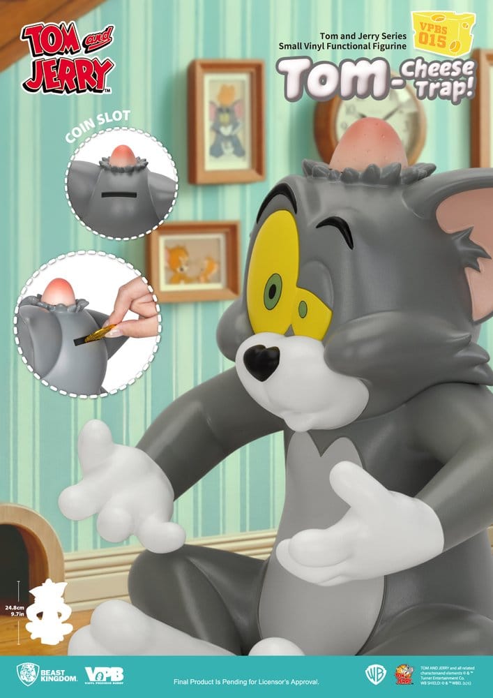 Tom und Jerry Vinyl Spardose Small Series Tom-Cheese Trap! 25 cm - Preorder - ETA: 25.11.2026