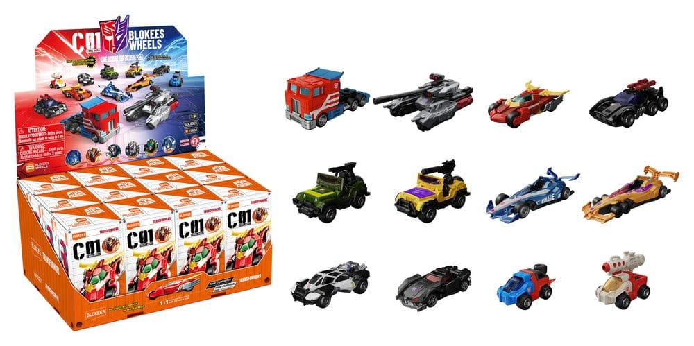 Transformers Blokees Plastic Model Kit Wheels 1:64 Blind Box Display (12) - Preorder - ETA: 25.08.2026