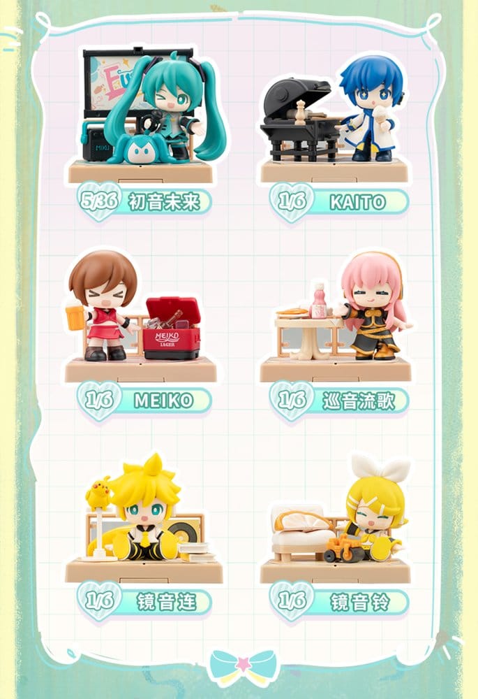 Hatsune Miku Blokees Plastic Model Kit DaaVibe Blind Box Display (6) - Preorder - ETA: 28.12.2026