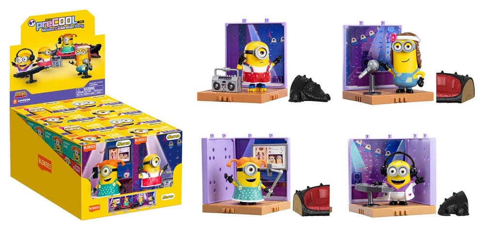 Minions Blokees Bausatz Celebration Party Blind Box Display (8) - Preorder - ETA: 25.08.2026