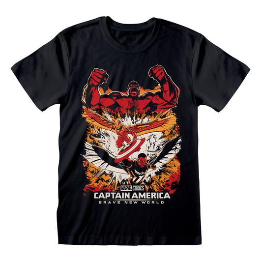 Captain America Brave New World T-Shirt Montage Größe S - Versand: 5-7 Tage nach Bestellung