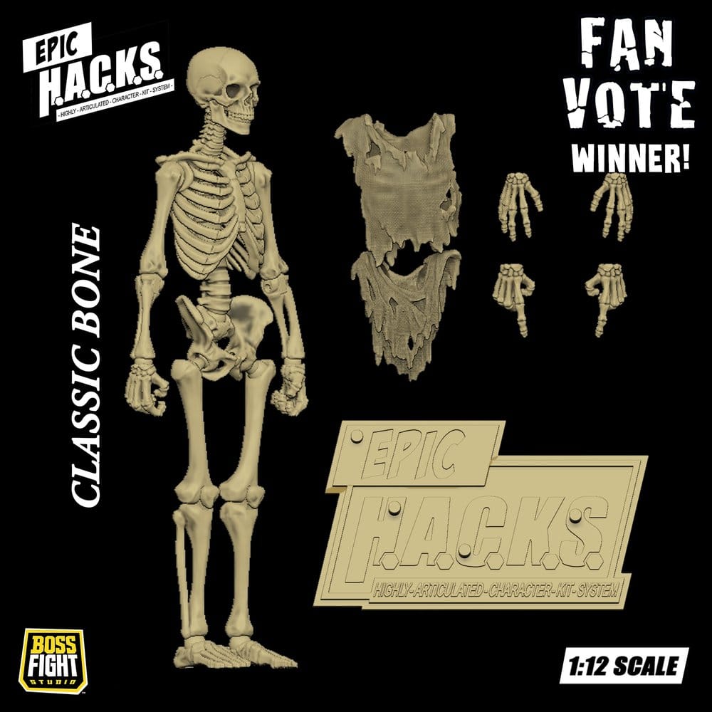 Epic H.A.C.K.S. Actionfigur 1/12 Skeleton Blank Classic Bone - Preorder - ETA: 25.05.2027