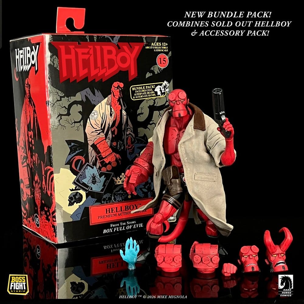 Hellboy Actionfigur 1/12 Scale Bundle Pack - Preorder - ETA: 23.07.2027